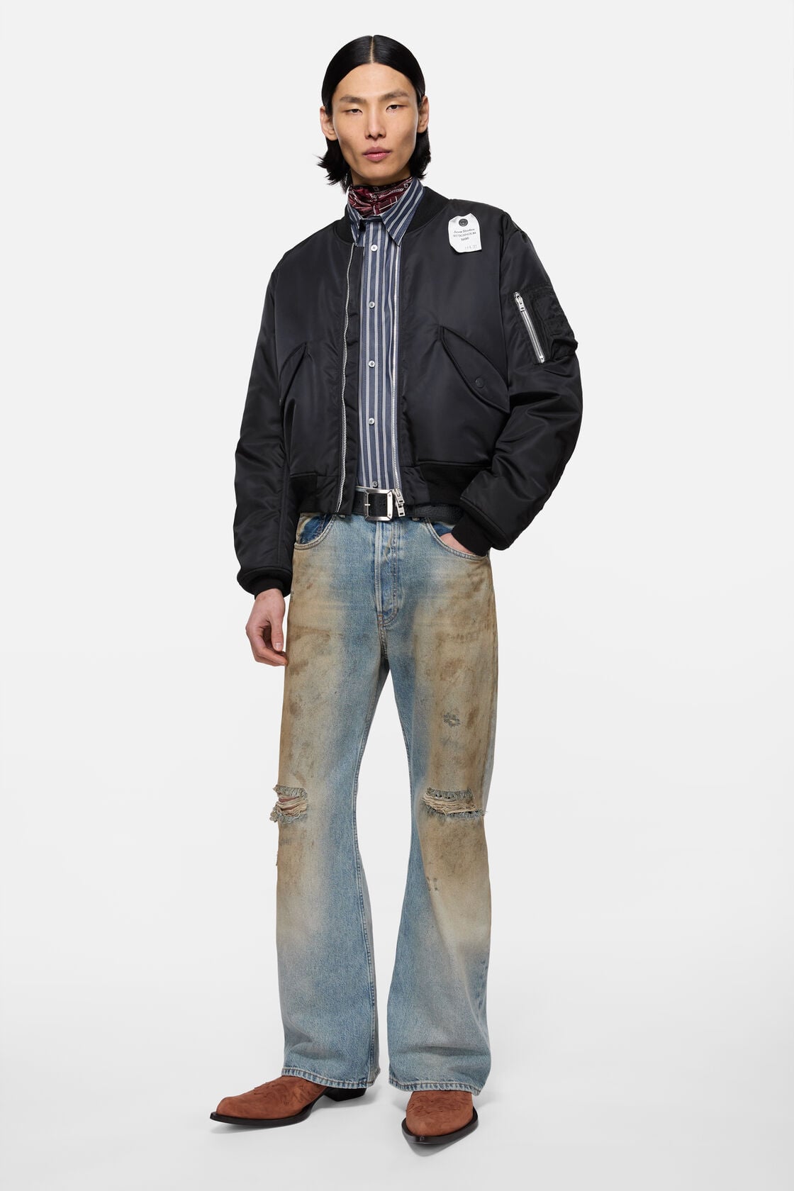 Acne Studios Nylon bomber jacket - Evening blue