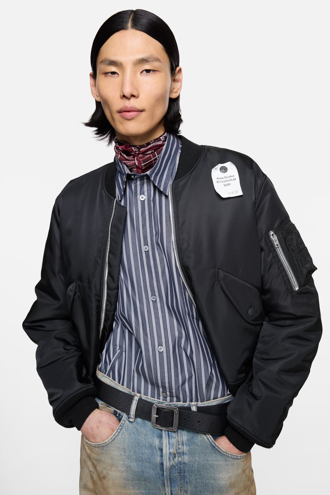 Acne Studios Nylon bomber jacket - Evening blue