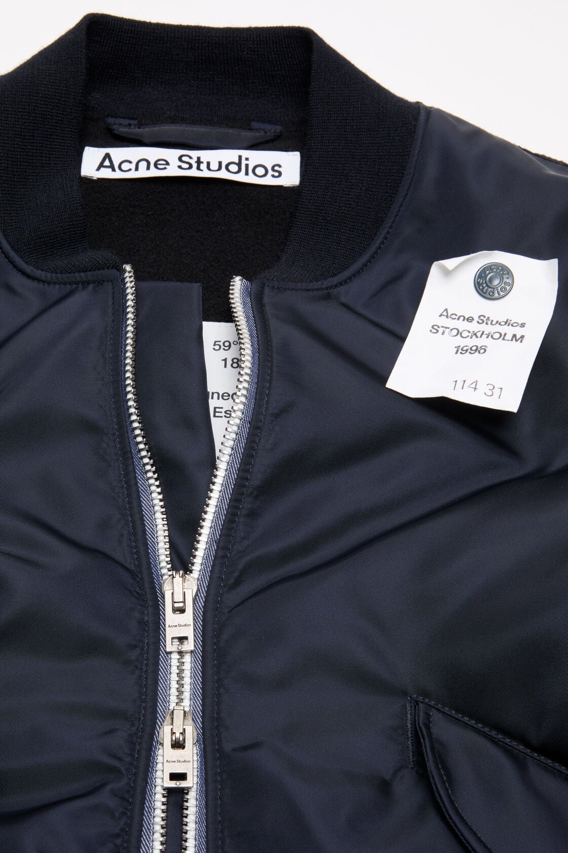 Acne Studios Nylon bomber jacket - Evening blue