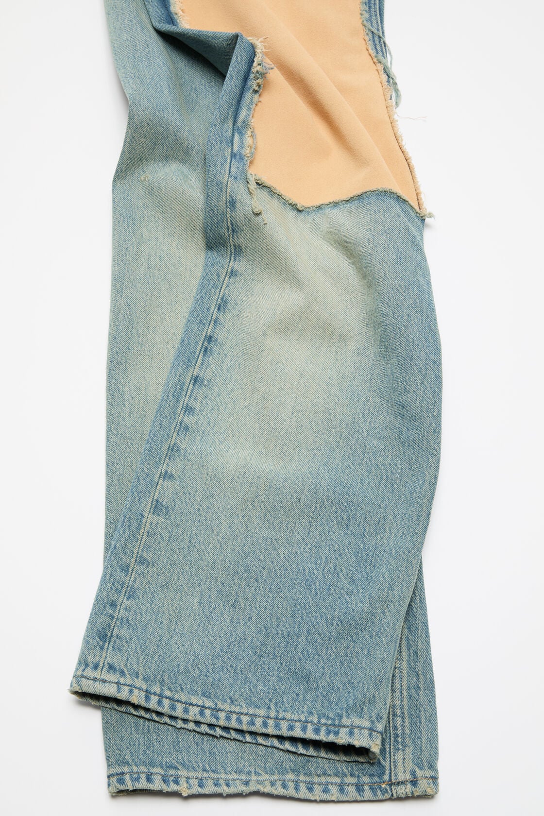 Acne Studios Suede Panel Jeans - Light blue
