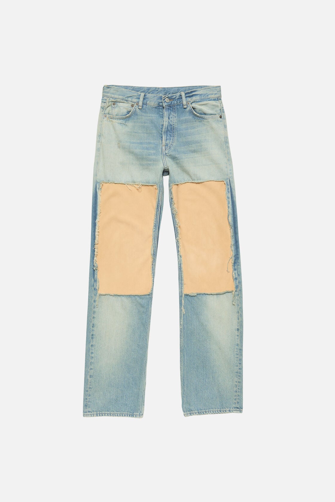 Acne Studios Suede Panel Jeans - Light blue