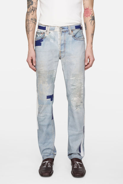Acne Studios Trompe-l'œil tape jeans - 1996M - Light blue