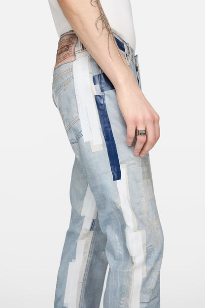 Acne Studios Trompe-l'œil tape jeans - 1996M - Light blue