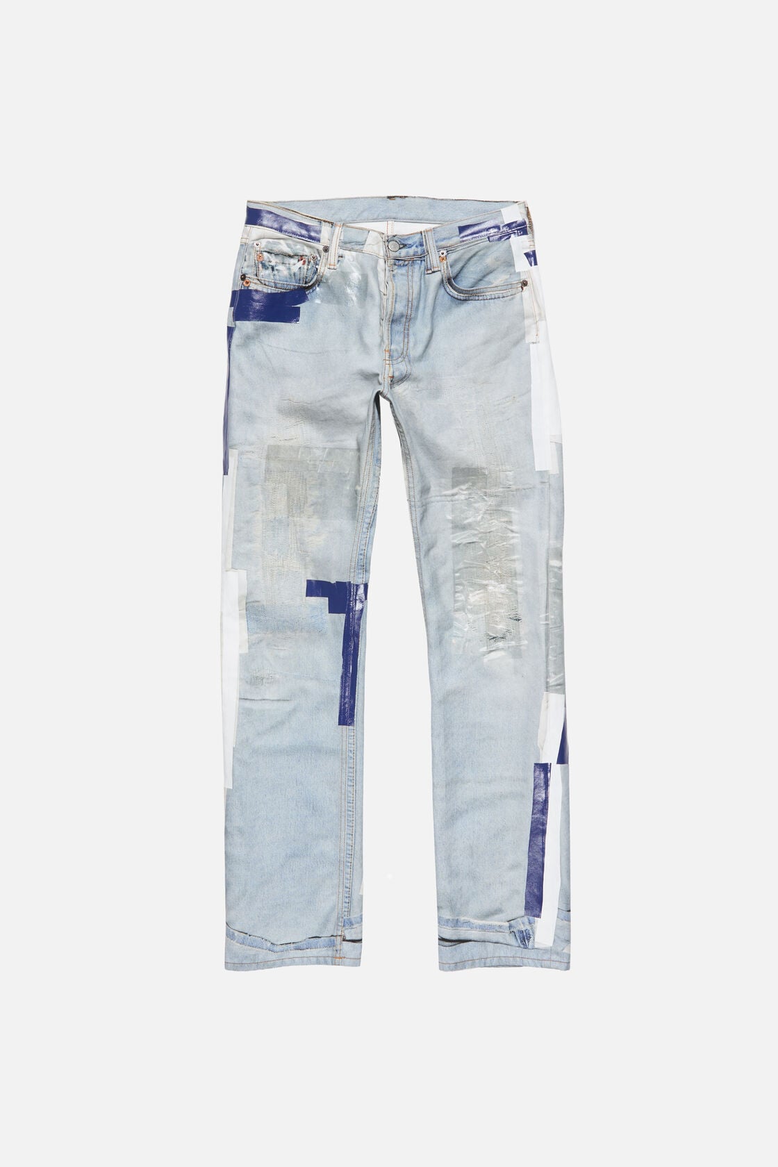 Acne Studios Trompe-l'œil tape jeans - 1996M - Light blue