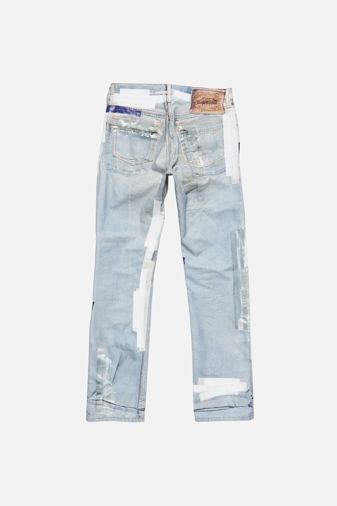 Acne Studios Trompe-l'œil tape jeans - 1996M - Light blue