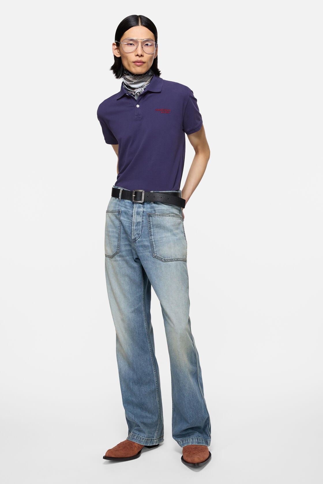 Acne Studios Denim trousers - regular fit - Mid Blue