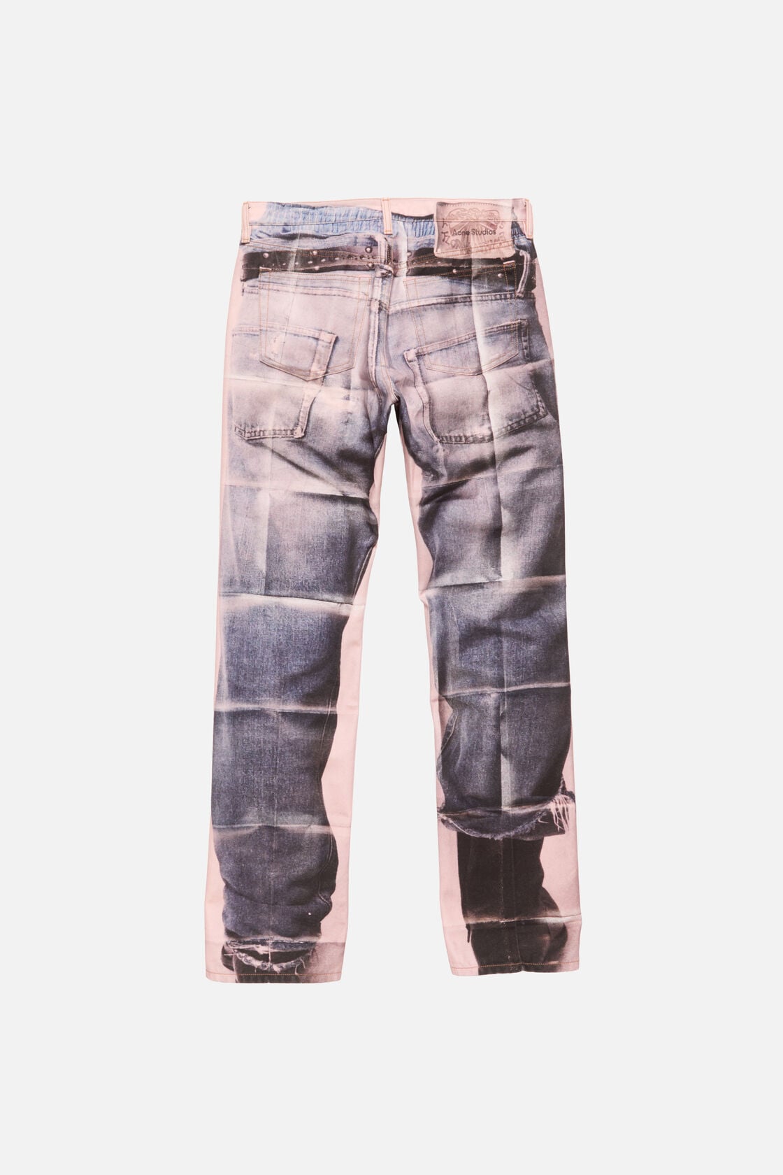 Acne Studios Trompe-l'œil photocopy jeans - 1996M - Pink/blue