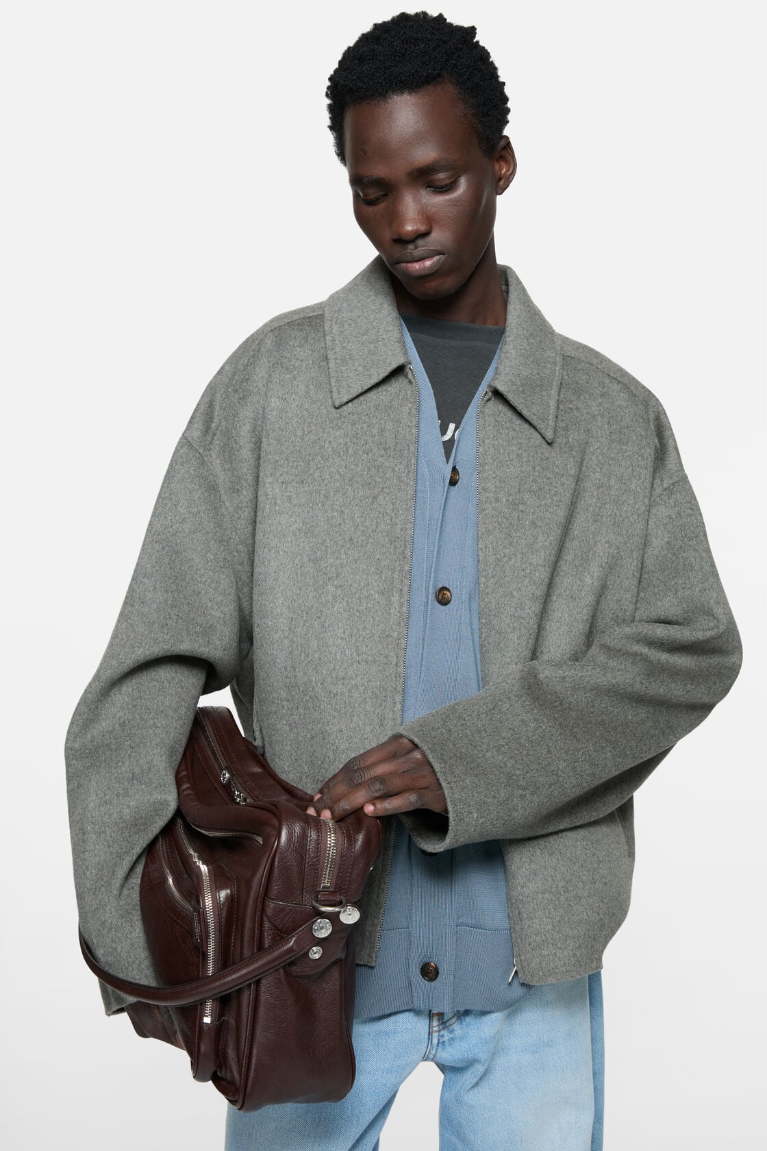 Acne Studios Cashmere blend jacket - Vintage grey melange