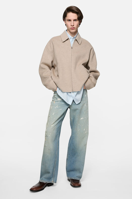 Acne Studios Cashmere blend jacket - Oatmeal melange