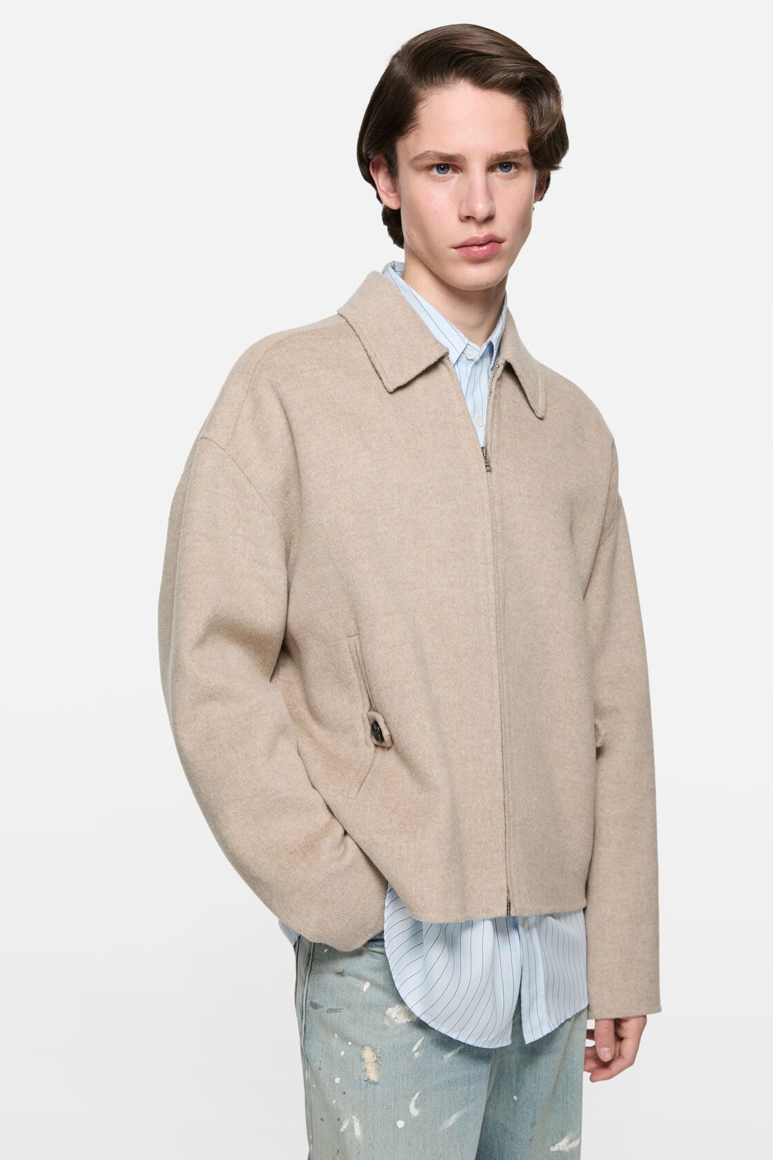 Acne Studios Cashmere blend jacket - Oatmeal melange