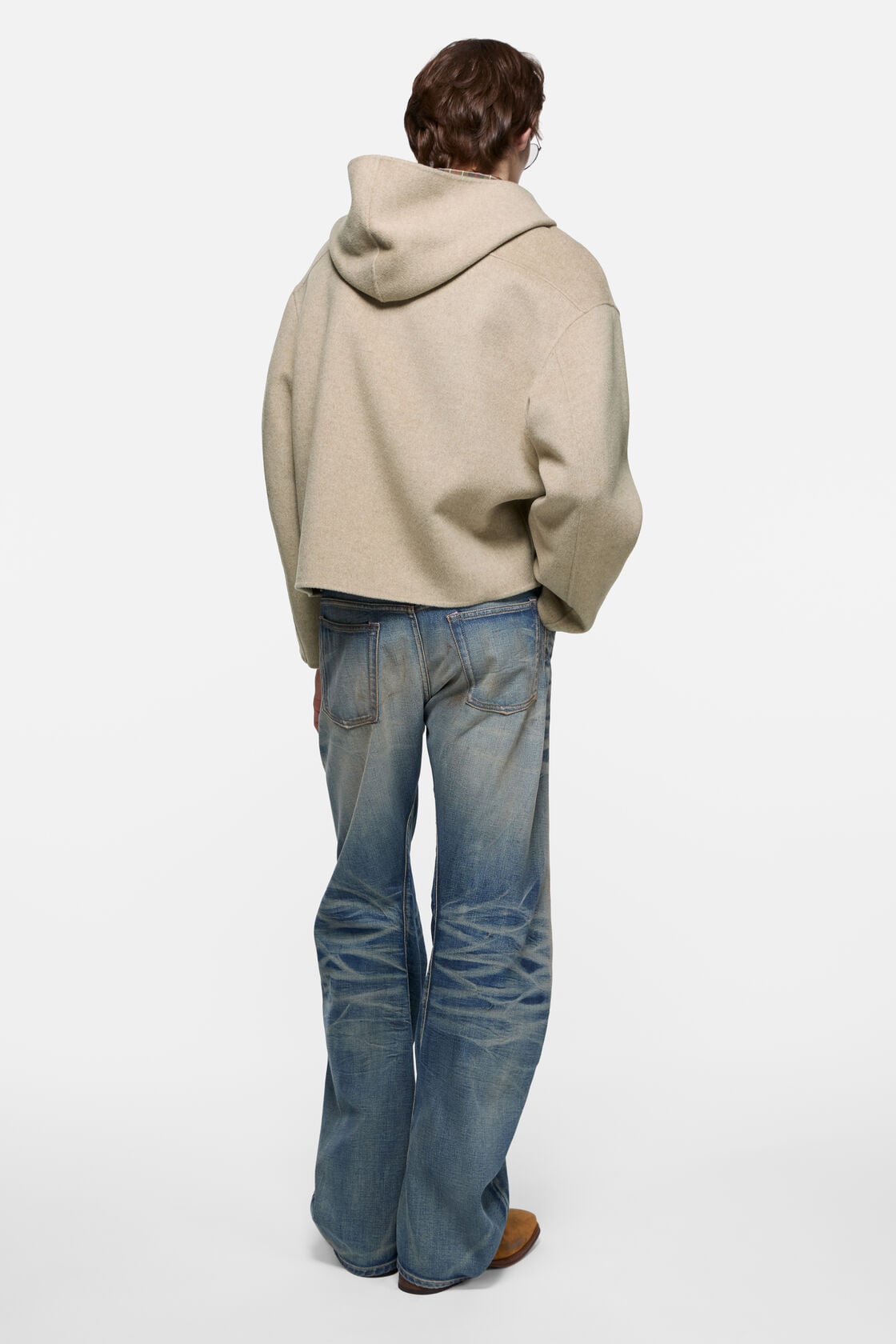 Acne Studios Cashmere jacket with hood - Oatmeal melange