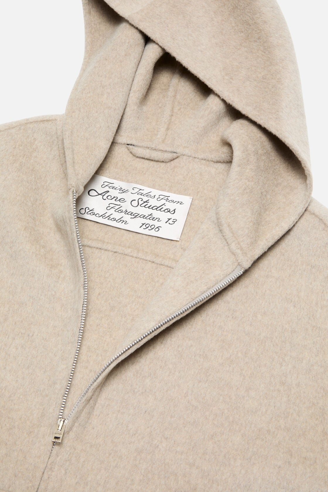 Acne Studios Cashmere jacket with hood - Oatmeal melange