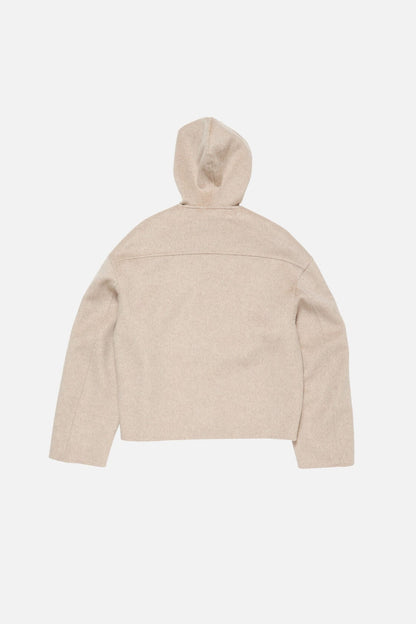 Acne Studios Cashmere jacket with hood - Oatmeal melange