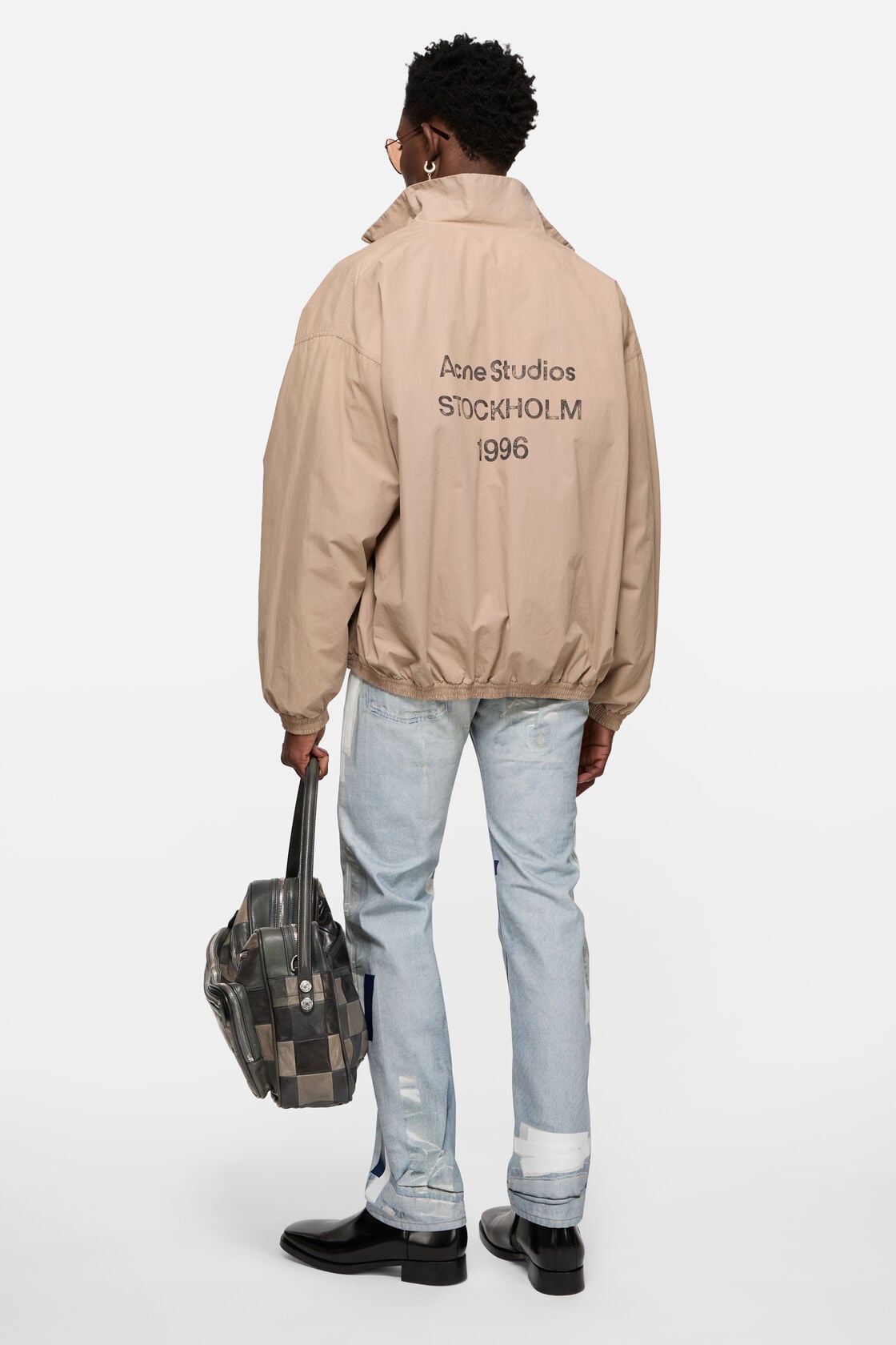 Acne Studios Washed logo jacket - Mushroom beige