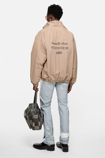 Acne Studios Washed logo jacket - Mushroom beige