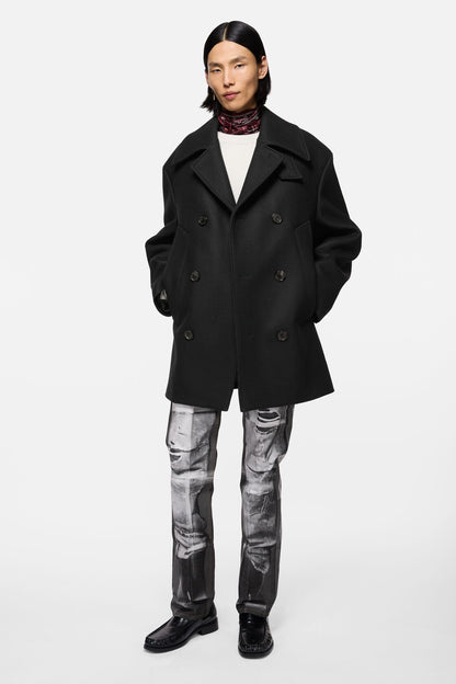 Acne Studios Wool peacoat - Black