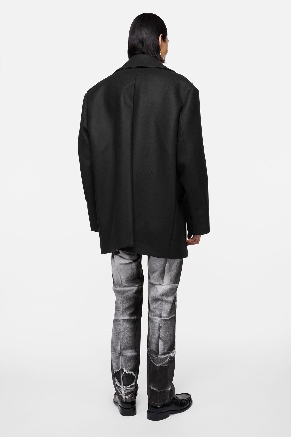 Acne Studios Wool peacoat - Black