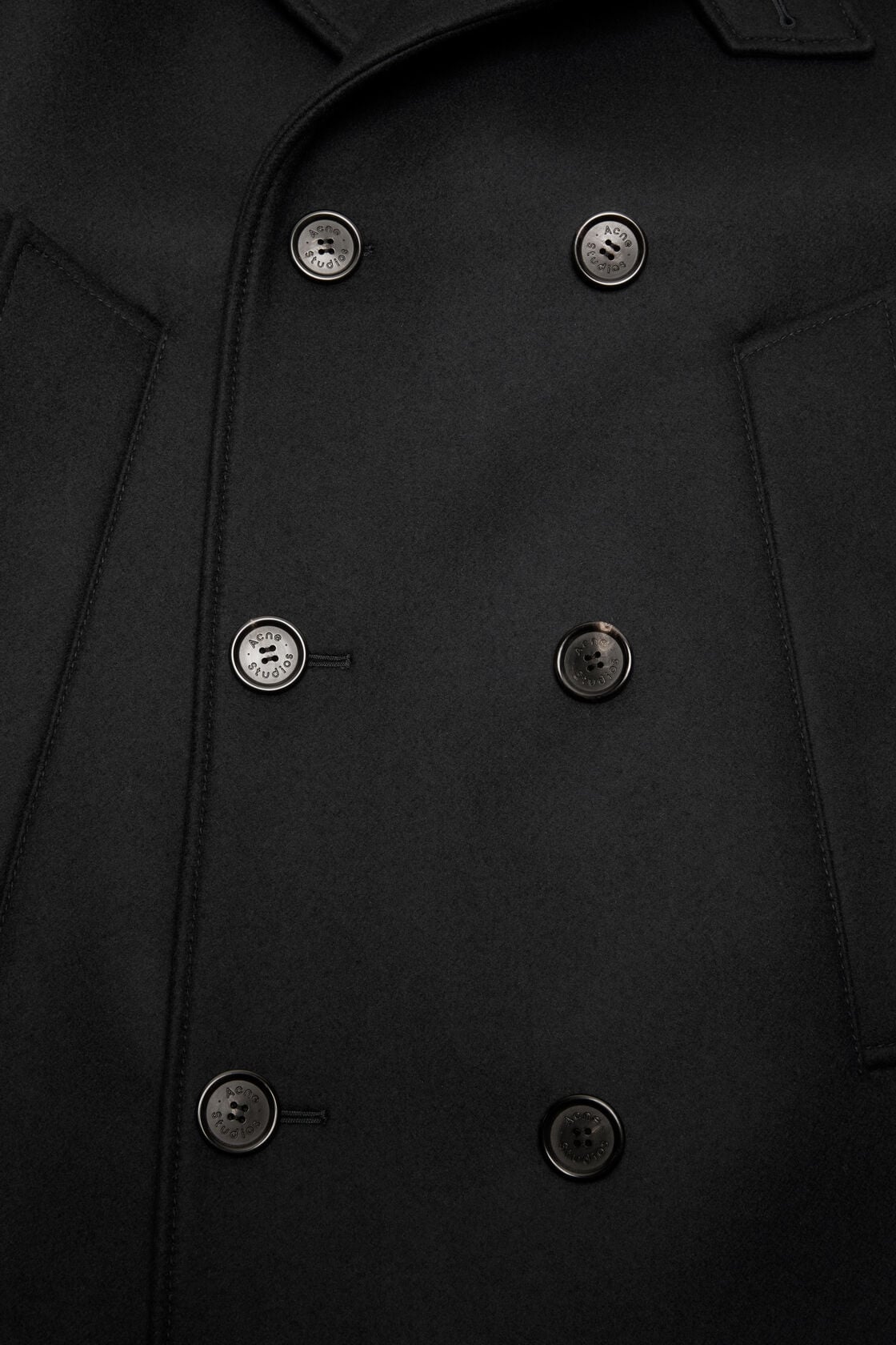 Acne Studios Wool peacoat - Black