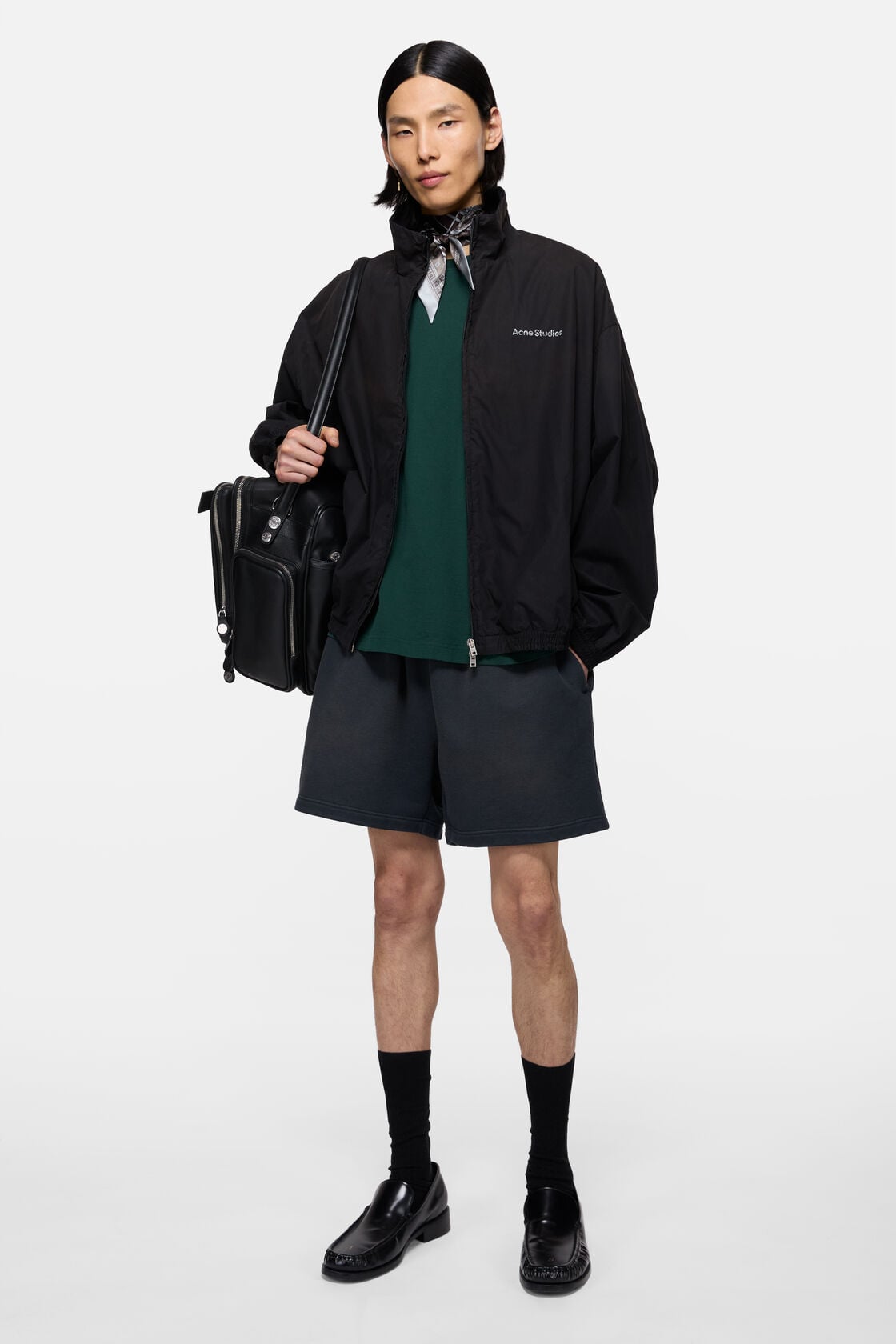 Acne Studios Washed logo jacket - Black