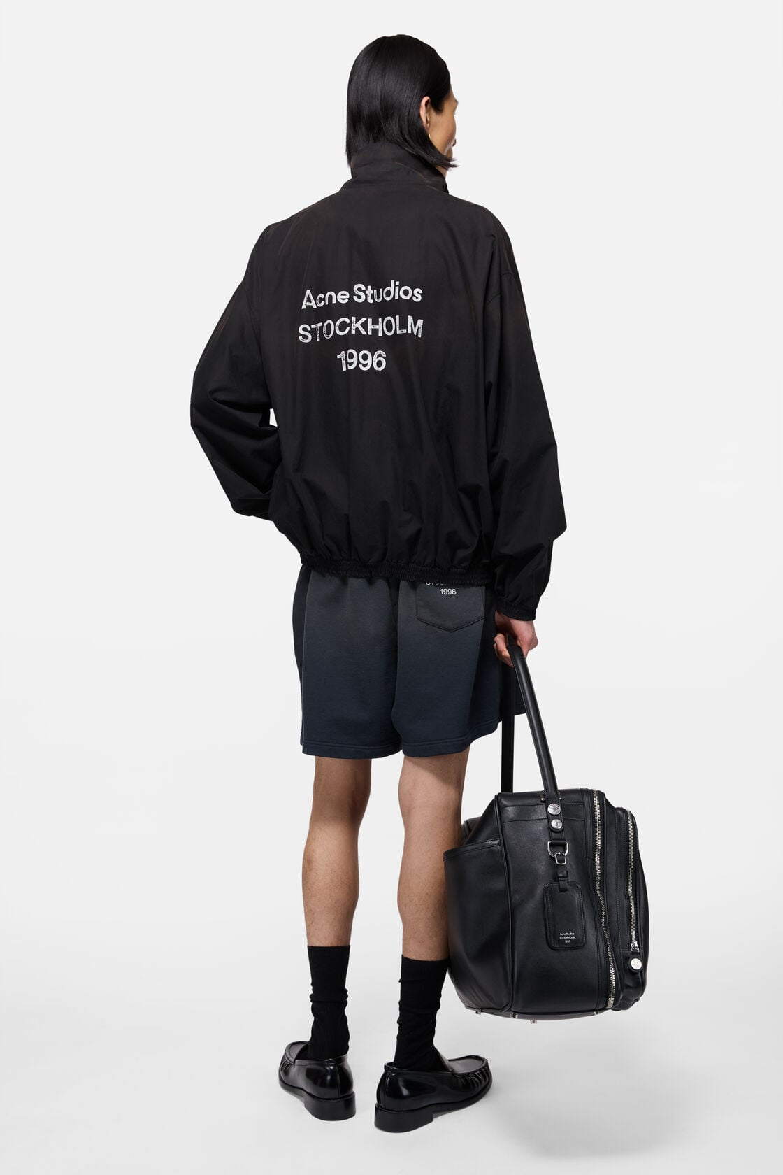 Acne Studios Washed logo jacket - Black