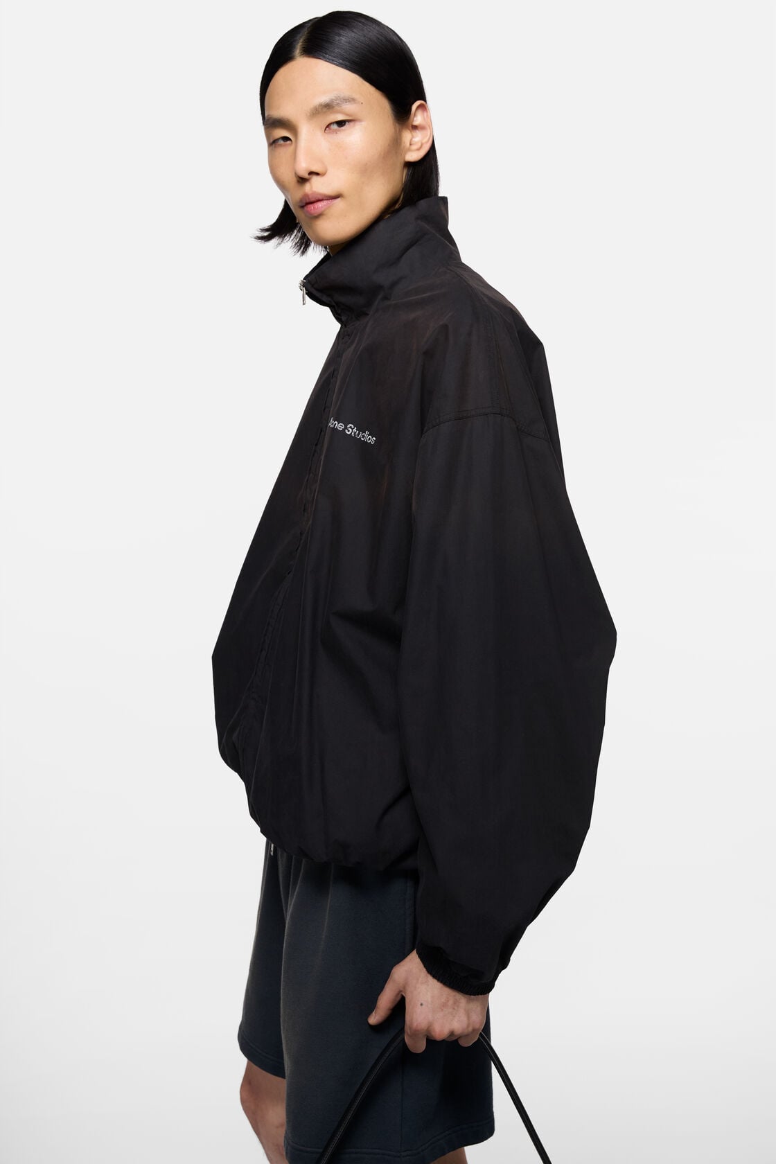 Acne Studios Washed logo jacket - Black