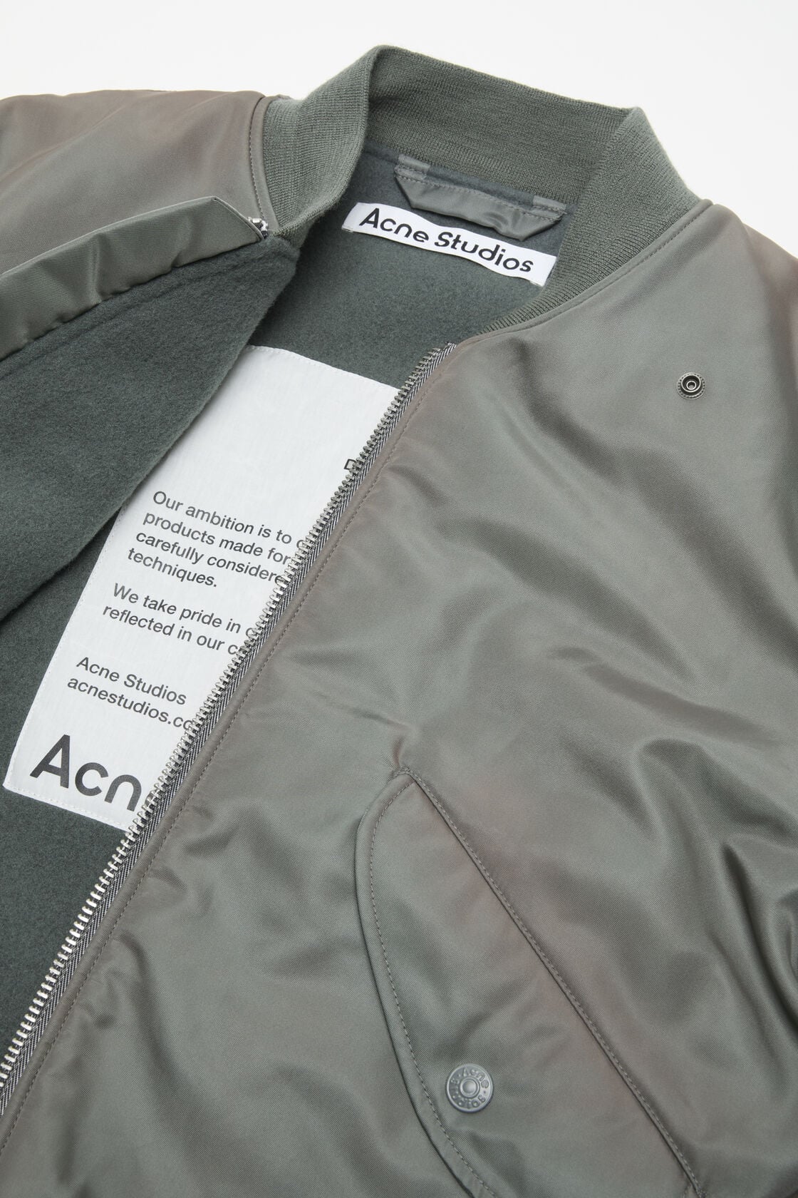 Acne Studios Washed bomber jacket - Stone grey