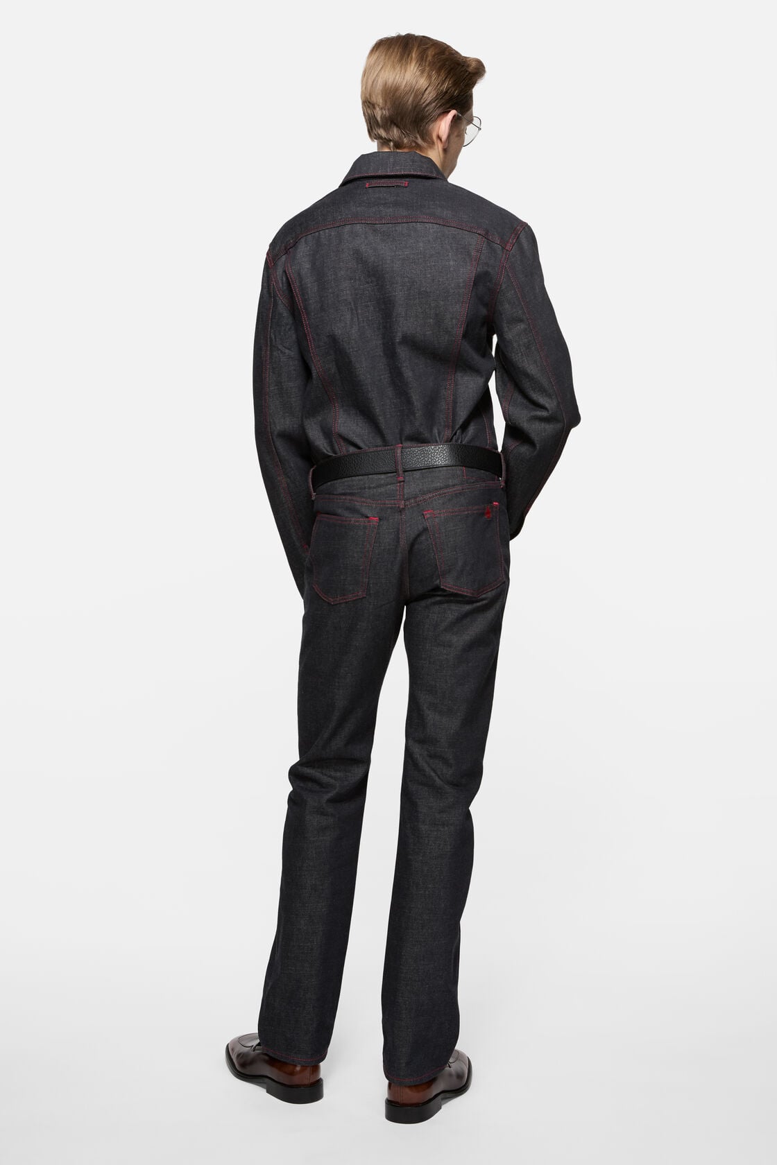 Acne Studios Re-edition raw denim jacket - Mid Blue