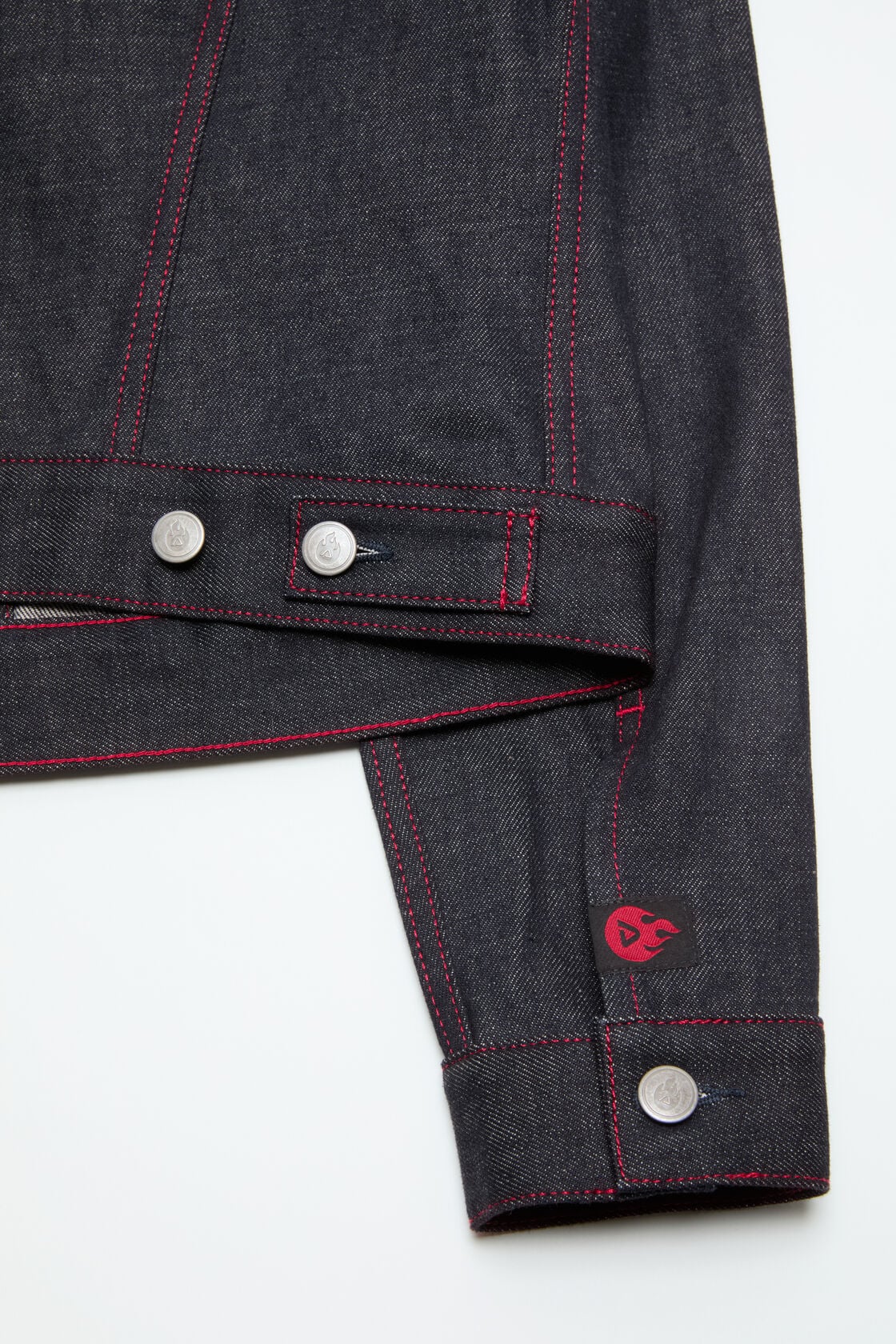 Acne Studios Re-edition raw denim jacket - Mid Blue