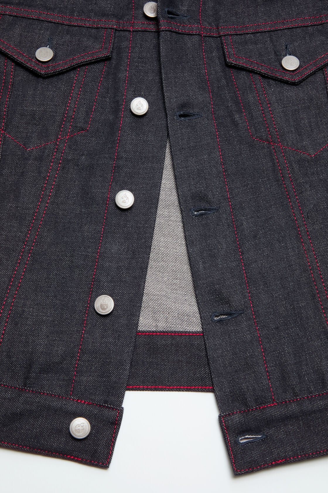 Acne Studios Re-edition raw denim jacket - Mid Blue