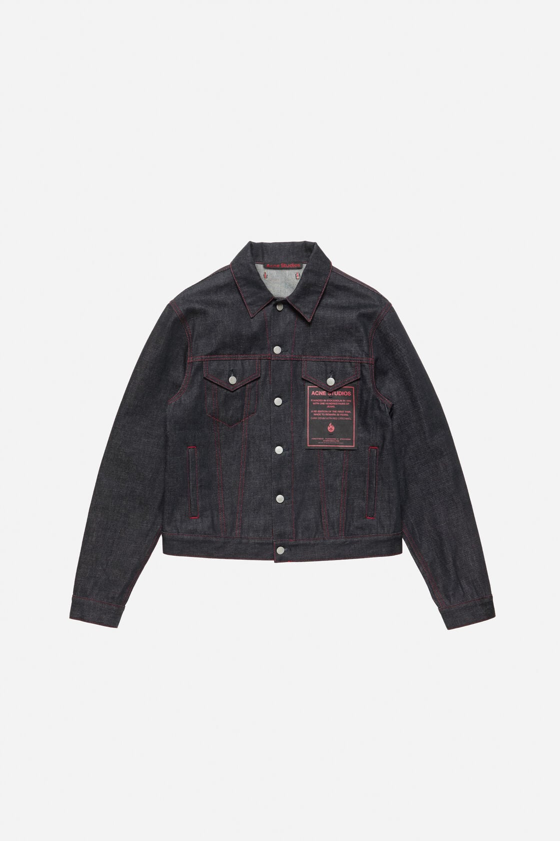Acne Studios Re-edition raw denim jacket - Mid Blue