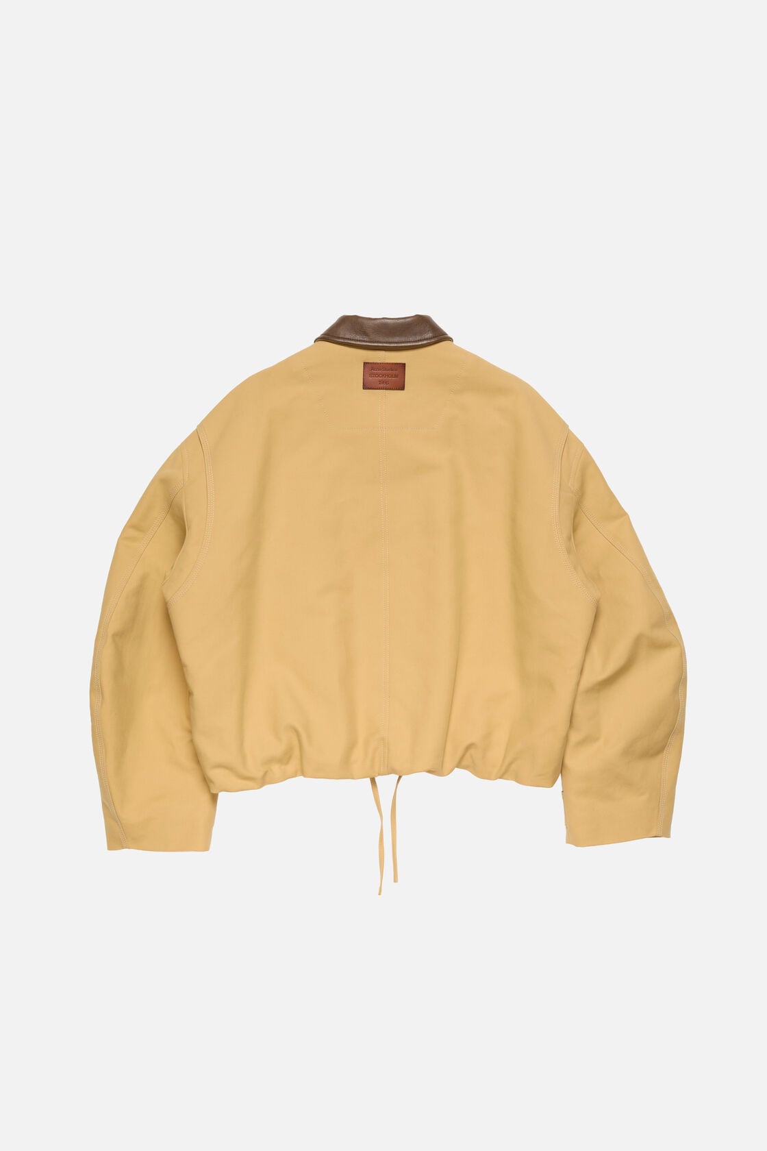 Acne Studios Bomber with faux leather collar - Sand beige