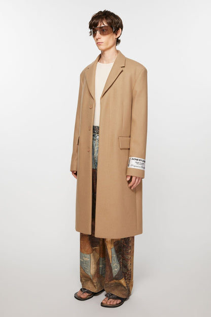Acne Studios Single-breasted wool coat - Camel Beige
