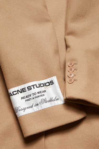Acne Studios Single-breasted wool coat - Camel Beige