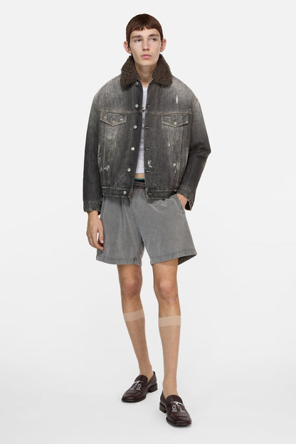 Acne Studios Washed denim jacket - Black