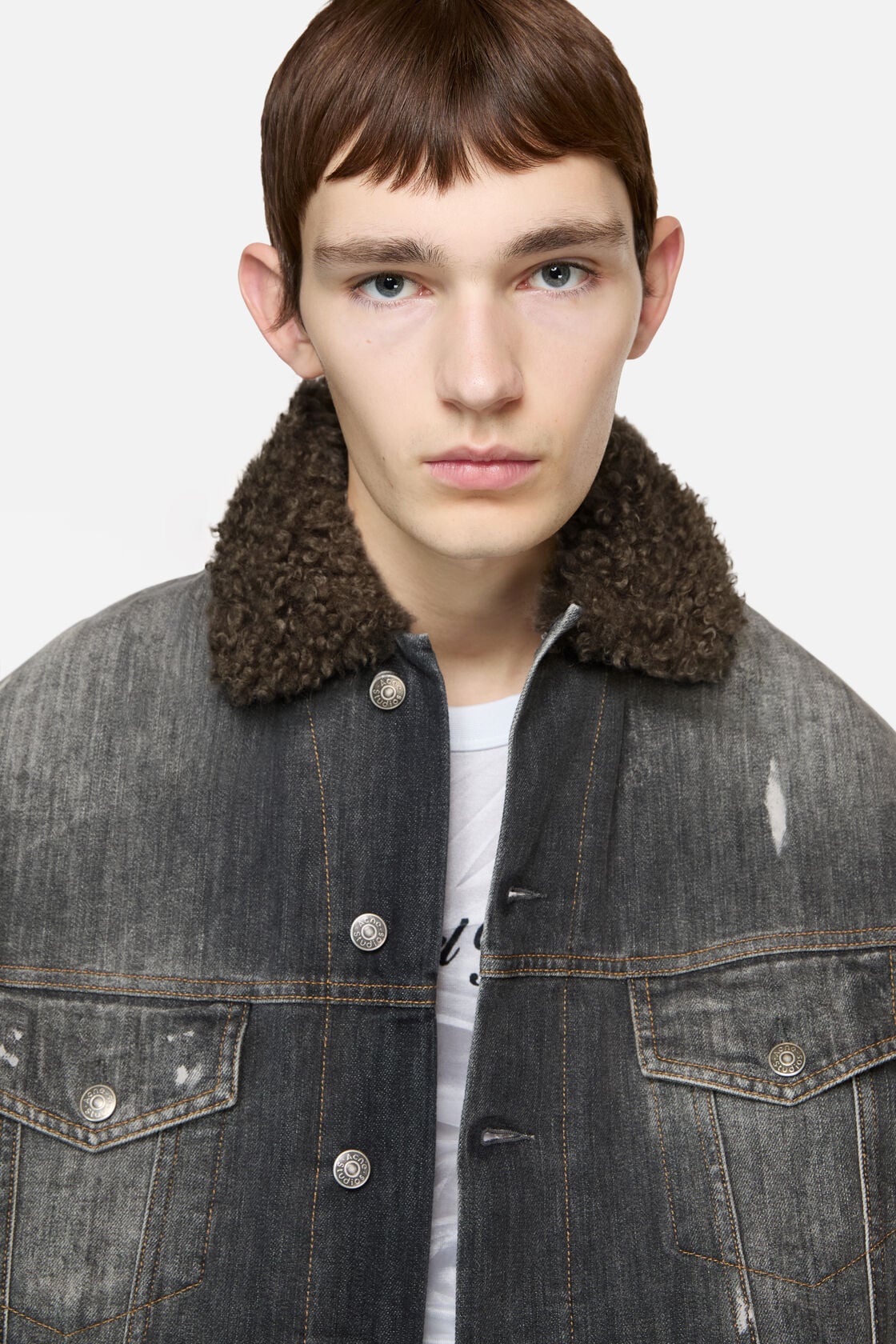 Acne Studios Washed denim jacket - Black
