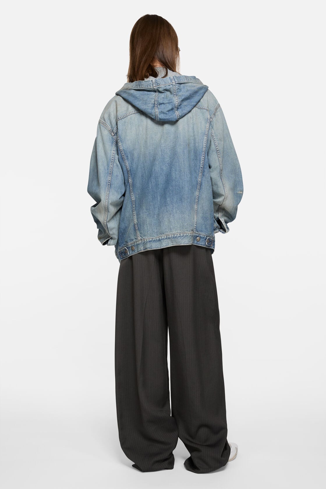 Acne Studios Hooded denim jacket - Mid Blue