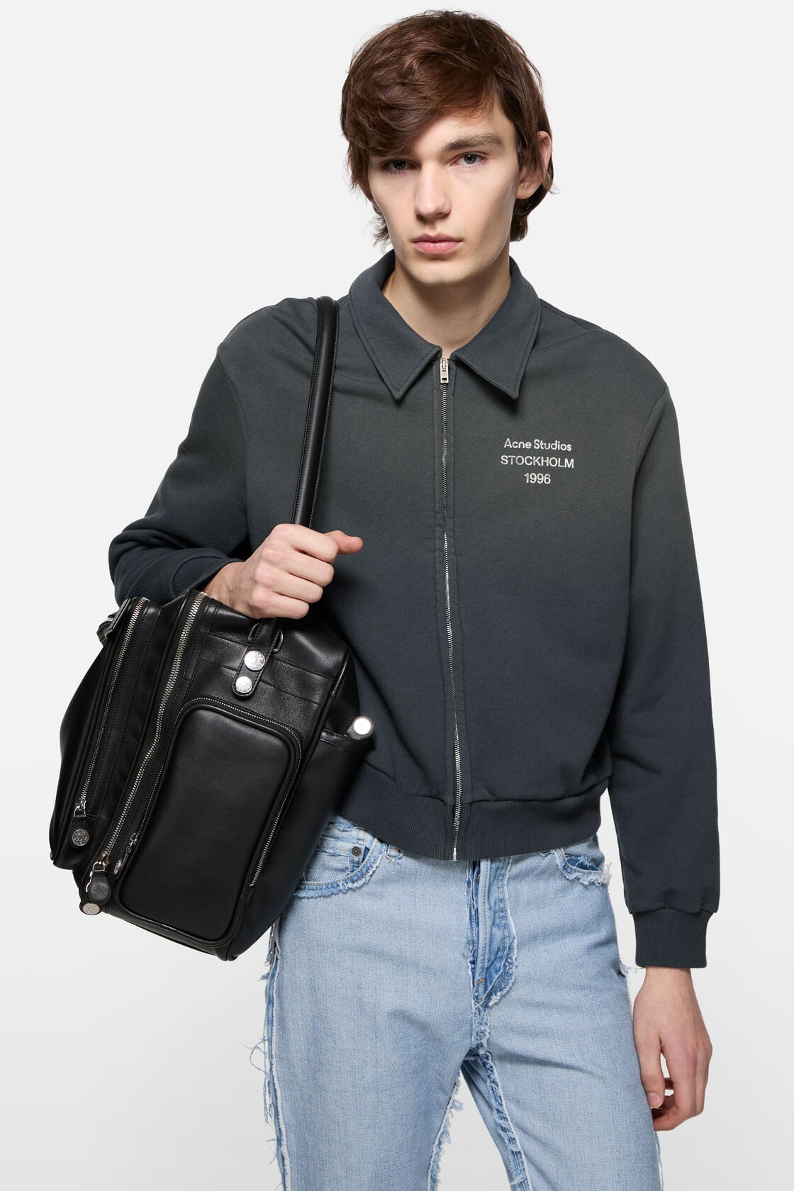 Acne Studios Cardigan with collar - Faded black