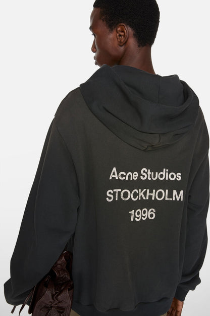 Acne Studios Fleece logo hoodie - Black