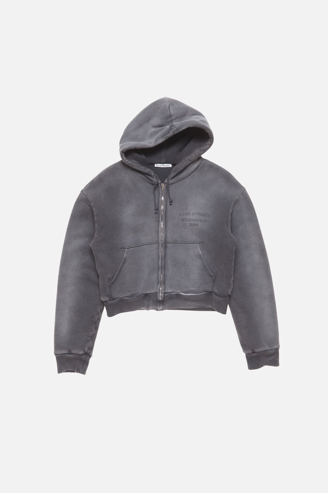 Acne Studios Sprayed zip hoodie - Faded black