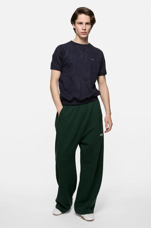 Acne Studios Crinkled fleece t-shirt - Navy