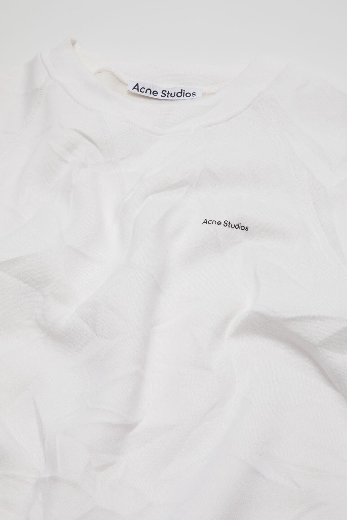 Acne Studios Crinkled fleece t-shirt - White