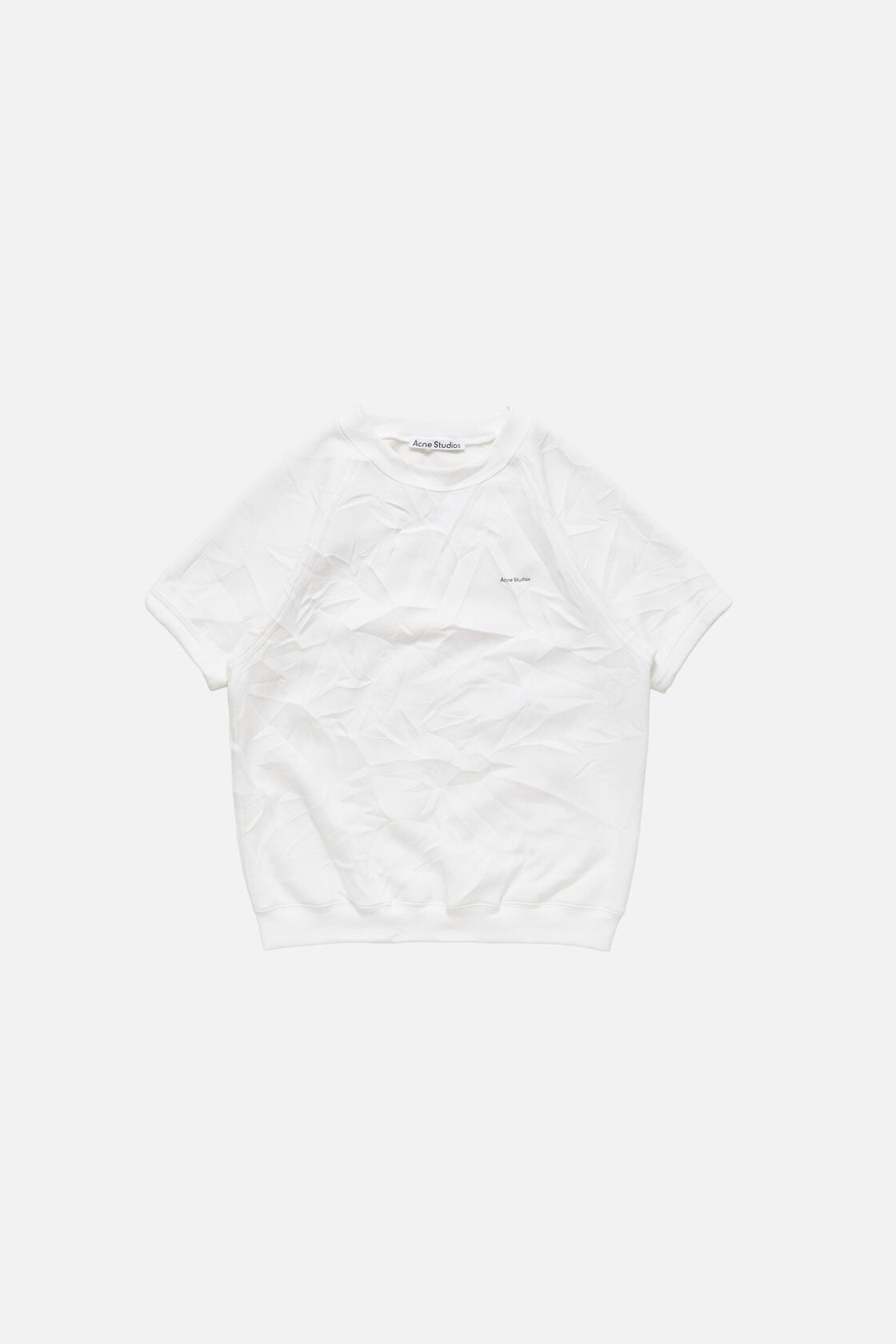 Acne Studios Crinkled fleece t-shirt - White