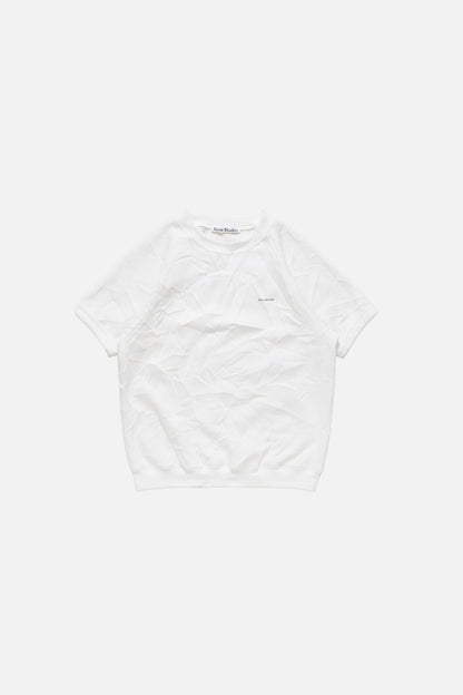 Acne Studios Crinkled fleece t-shirt - White