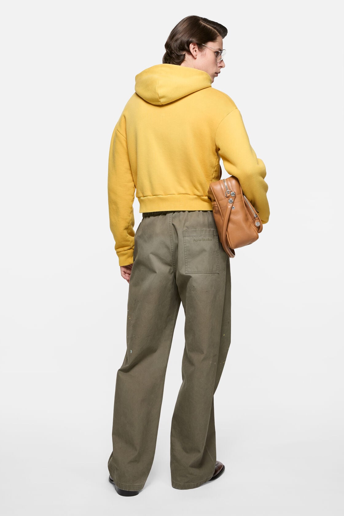 Acne Studios Sprayed zip hoodie - Mustard yellow