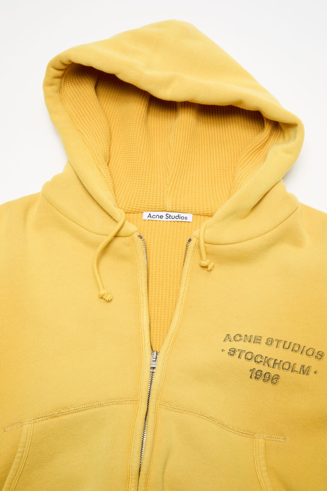 Acne Studios Sprayed zip hoodie - Mustard yellow