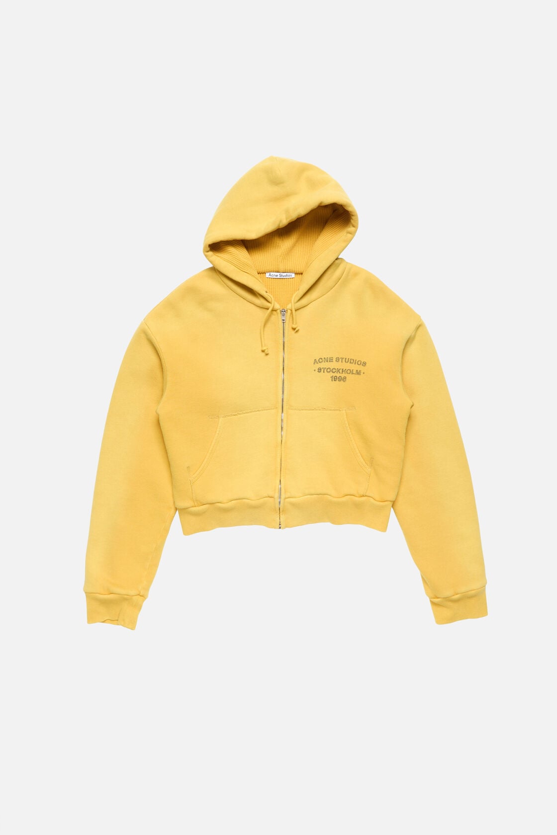 Acne Studios Sprayed zip hoodie - Mustard yellow