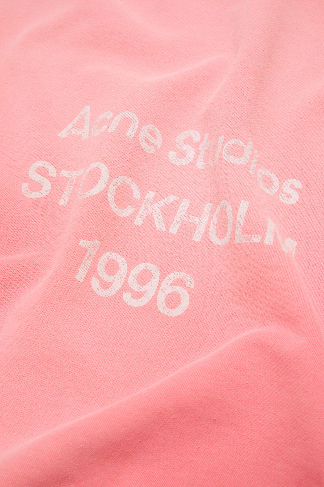 Acne Studios Fleece logo hoodie - Tango pink