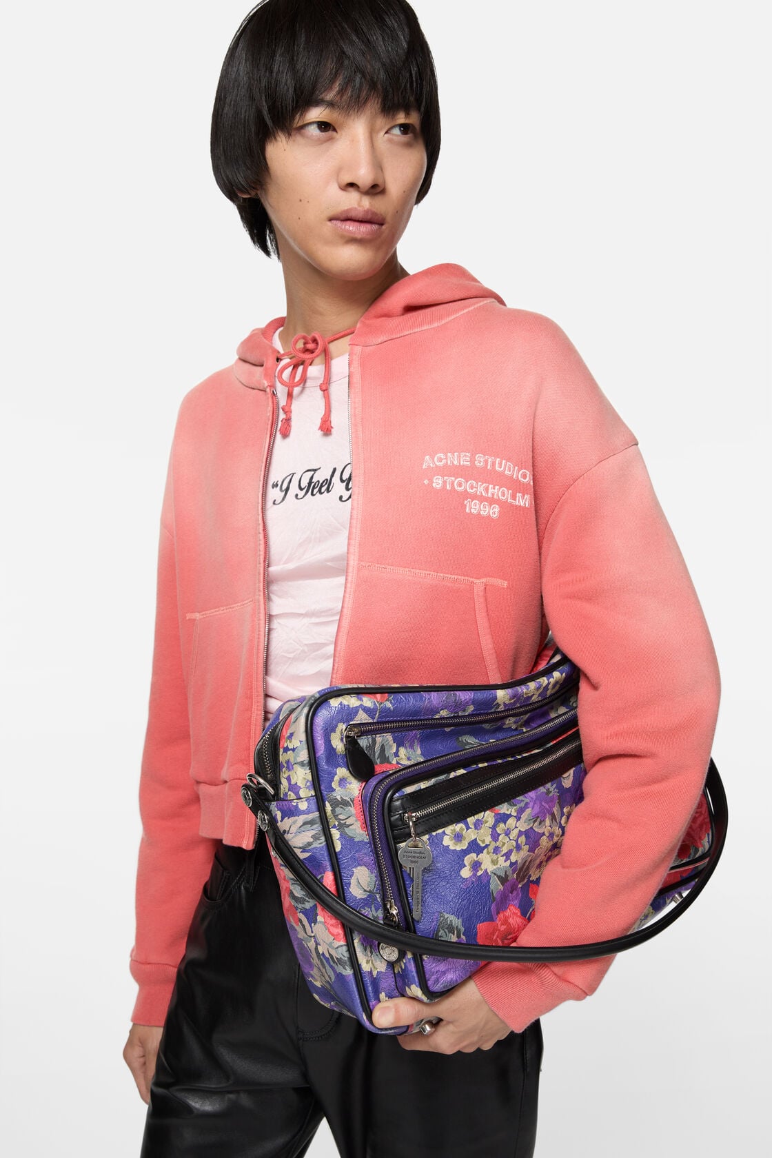 Acne Studios Sprayed zip hoodie - Red