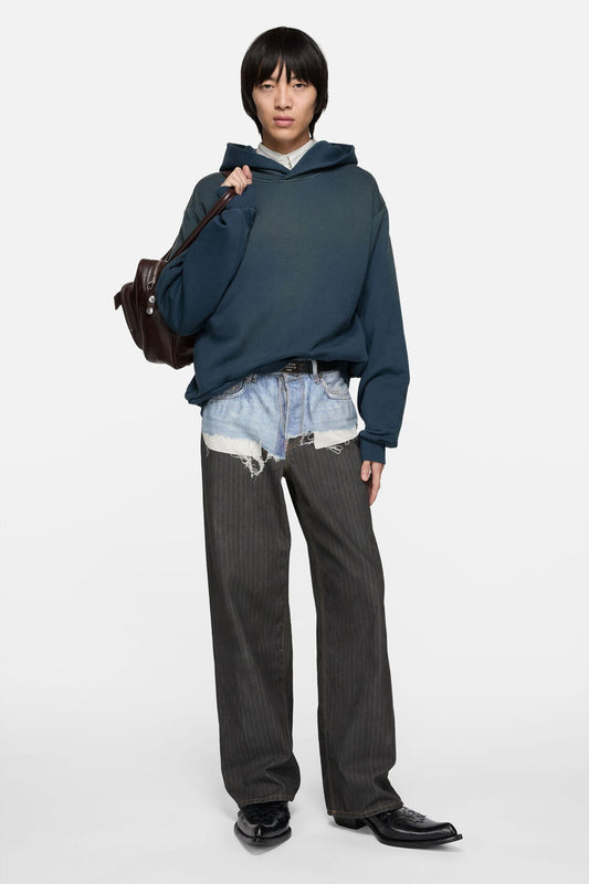 Acne Studios Fleece logo hoodie - Deep blue
