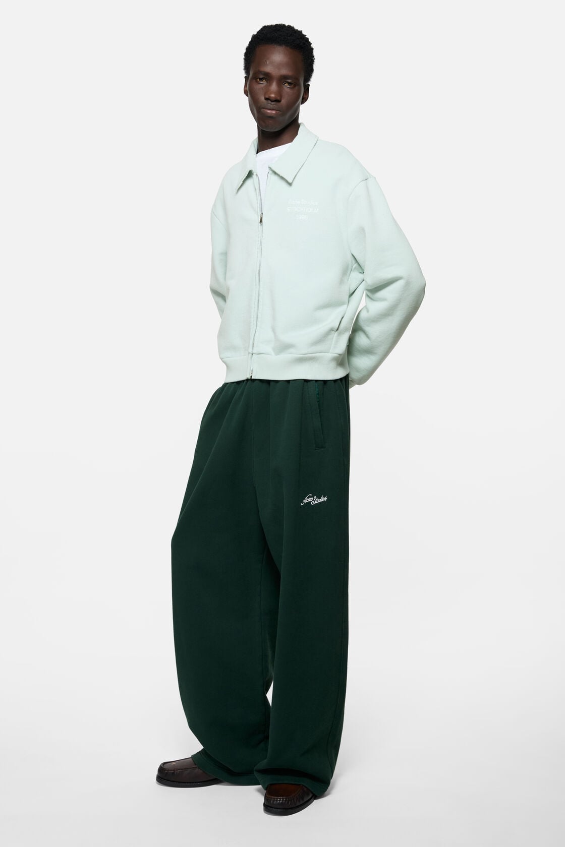 Acne Studios Cardigan with collar - Pale mint
